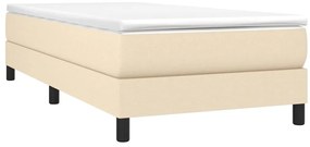 Cama com molas/colchão 90x200 cm tecido cor crème