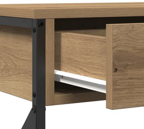 Mesa de Console vidaXL Carvalho Artesanal 100x28x75 cm Madeira Engenhe