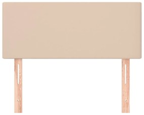 Cabeceira de cama couro artificial 80x5x78/88 cm cappuccino