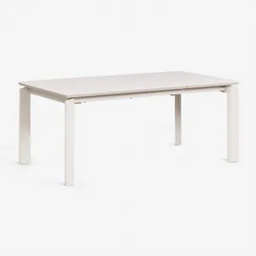 Mesa De Jardim Retangular 180-240-300x100 Cm Extensível Em Alumínio Milenca Branco Glacial - Sklum