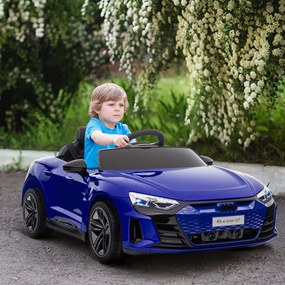 Carro elétrico infantil de 12 V - comando parental - efeitos sonoros e luminosos - Audi RS E-tron GT azul