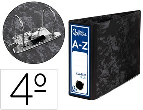 Pasta de Arquivo Classic Blue Cartão Forrado ao Baixo Gaspeada Preta