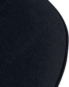 Banco de bar Lex em tecido e com estrutura cromada 45 x 89-110 x 46 cm Preto