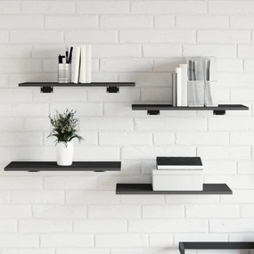 vidaXL Prateleiras para estante 8 pcs 60x30x1,5cm contraplacado cinza