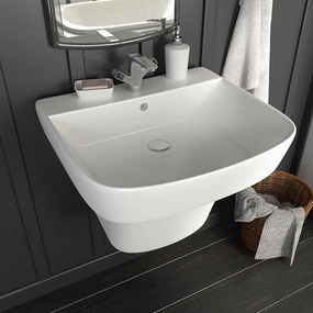 vidaXL Lavabo Branco 50 x 45 x 41 cm Cerâmica Vidrada