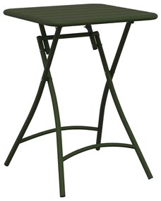 Mesa de Jardim Verde Escura Rebatível 55x55x73 cm - Aço