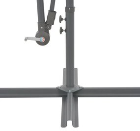 Guarda-sol de jardim cantilever c/ poste alumínio 300 cm preto