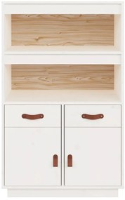 Aparador alto 67x40x108,5 cm pinho maciço branco