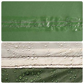 Lona de campismo 400x294 cm impermeável verde