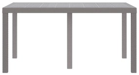 Mesa de Jardim Cinza-claro 150x100x73 cm em Rattan Sintético