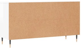 Banco sapateira 102x35x55 cm derivados madeira branco brilhante
