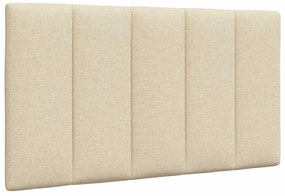 vidaXL Almofadão de cabeceira 90 cm tecido creme