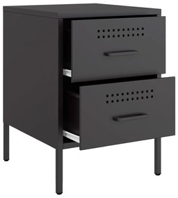 Mesa de cabeceira 36x39x50,5 cm aço preto