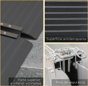 Rampa Dobrável Portátil em Alumínio "MobilityPro" – 122 cm – Preto