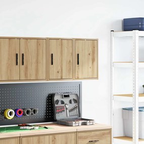 Armários de parede para garagem 2 pcs derivados de madeira