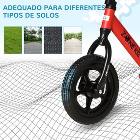 Bicicleta sem Pedais para Crianças acima de 3 Anos com Assento e Guiador Ajustáveis Bicicleta de Equilíbrio Infantil com Estrutura de Aço 89x37x55-60c