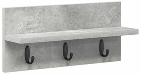 Cabideiro de Parede Cinzento cimento 40 x 10.5 x 18 cm