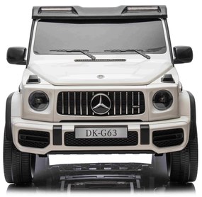 Carro elétrico para crianças Mercedes-Benz G63 AMG 4x4² 2 lugares 12V, Leitor MP3 com entrada USB/AUX, Rodas Borracha com suspensão, Bancos em pele, C