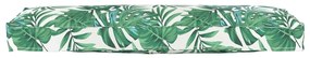 Almofadas para Palete para Banco 2 pcs Padrão de Folha 120x40x8 cm Tec
