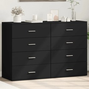 Aparadores 2 pcs 60x39x80 cm derivados de madeira preto