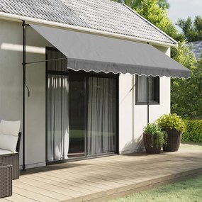 vidaXL Tecido substituição para sanefa de toldo 3,5 m riscas antracite