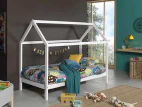 Cama infantil de Casa DALLAS LP 90x200 Com Estrado Branca
