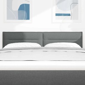 Cabeceira LED Design Linhas Cinza Escuro 80 cm Tecido