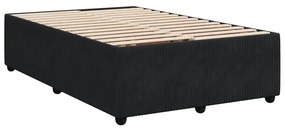 Cama boxspring com colchão 120x190 cm veludo preto