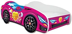 CAMA INFANTIL CRIANÇAS RACING CAR – PINK OFERTA COLCHÃO ESPUMA 160x80 ROSA