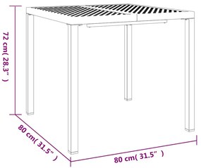 5 pcs conjunto de jantar para jardim aço antracite