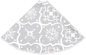 Saia de árvore de Natal luxuosa 90 cm com meia tecido branco