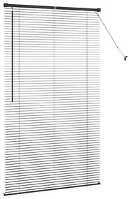 Persiana de Janela com cortinas Outros Manual Preto 105 x 175 cm Alumí
