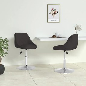 vidaXL Cadeiras de jantar 2 pcs couro artificial preto