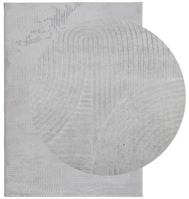 Tapete de pelo curto IZA visual escandinavo 200x280 cm cinzento