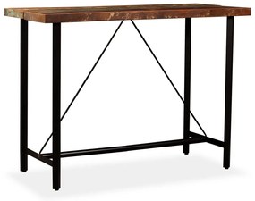Mesa de bar em madeira reciclada maciça 150x70x107 cm