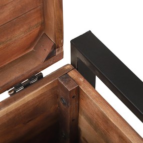 Baús de Armazenamento 40x30x30cm Madeira Recuperada e Metal