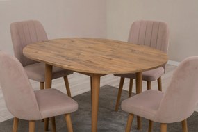 Conjunto de Mesa de Jantar Extensível Vina – Pinho Atlântico – Mesa: 1