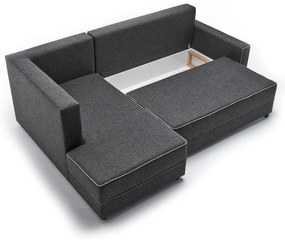 Sofá-Cama de Canto Ece – Antracite – 242 cm x 88 cm x 90 cm