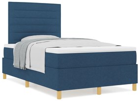 Cama Estrado com Colchão Azul Cama de Casal Pequena Tecido