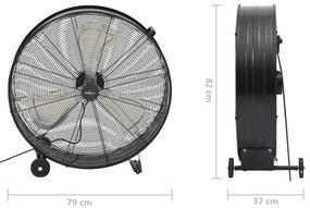 Ventoinha de tambor industrial 77 cm 187,7 W preto