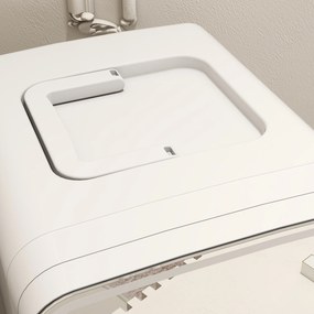 Mini Frigorífico para Cosméticos 10L 12V/240V para Arrefecer e Aquecer com Espelho de Luzes LED  23,5x28x34 cm Branco