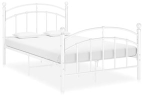 vidaXL Estrutura de cama 120x200 cm metal branco