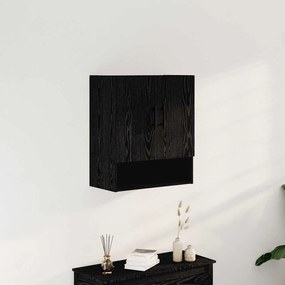Armário de Parede vidaXL Preto Carvalho 60x31x70 cm Madeira Revestida