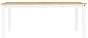 4 pcs conjunto de jantar Panama madeira pinho maciça branco