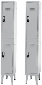 Pack 2 Cacifos Metálicos Simples 2 Cacifos 1900x300x500mm Standard