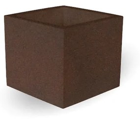 Vaso de flores colorido quadrado Polietileno CASA, JARDIM, RESTAURANTE, BAR NARCISO 40 (40x40x36 cm) - Castanho