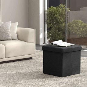 Banco com espaço de arrumação 30 x 30 x 30 cm preto
