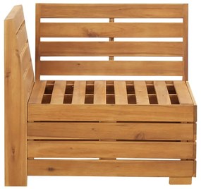 2 pcs conjunto lounge de jardim c/ almofadões acácia maciça