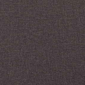 Estrutura de cama sem colchão 90x200 cm tecido castanho-escuro