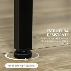 Conjunto de Móveis Altos de Bar com 5 Peças Mesa de Refeição Industrial e 4 Bancos Redondos Cinzento e Preto